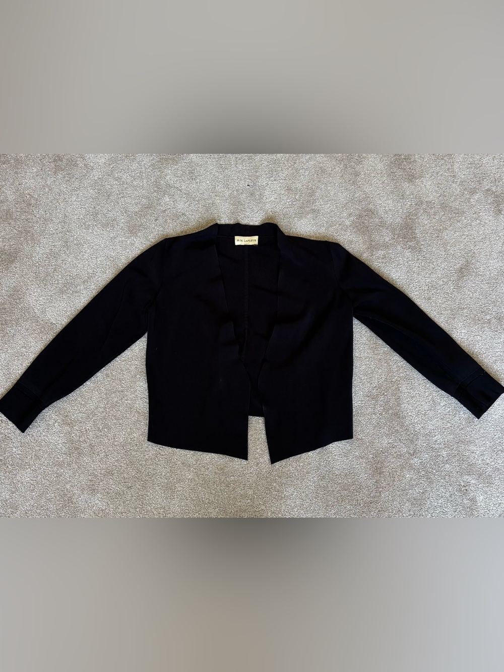 MM Lafleur Black Open-Front Women's Cardigan Sweater